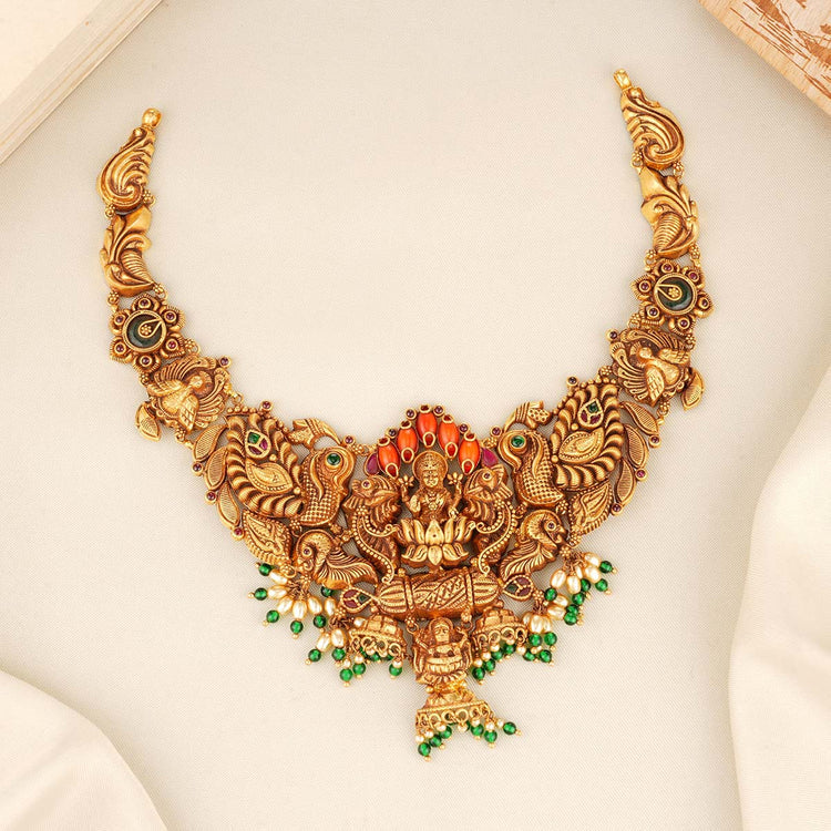 Laxmi Gold Short Necklace For You