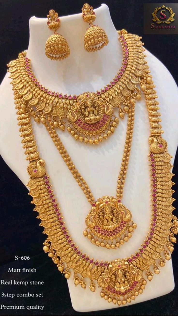 Revathi Gold Plated Necklace Combo Designer Set