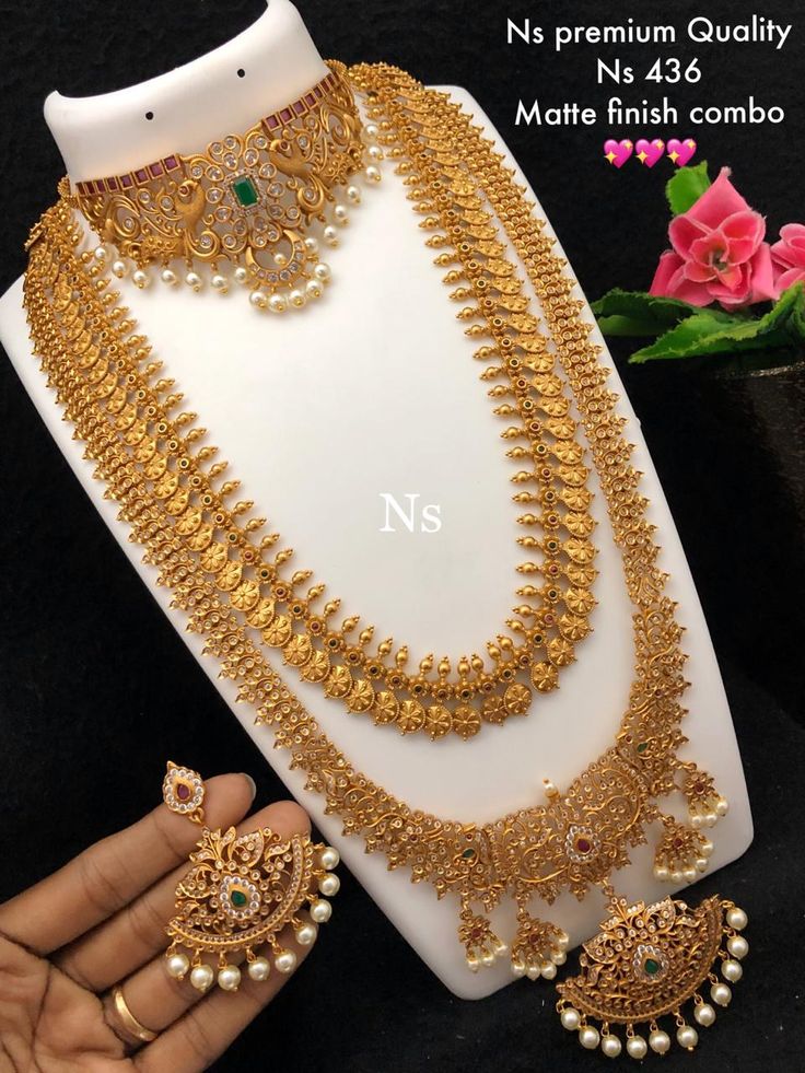 Alankar Gold Premium Quality Super Necklace With Diamond Shine