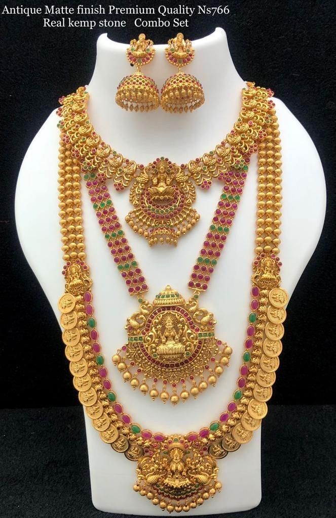 SP Designed Super Combo Gold Plated Necklace Set