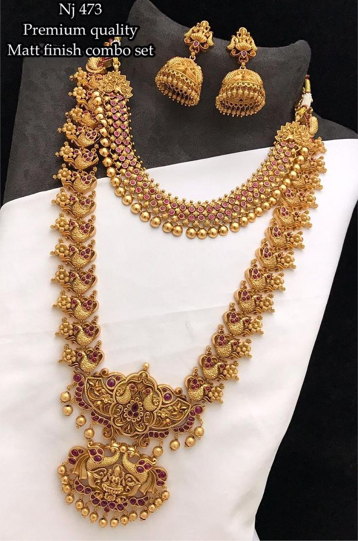 Gold Plated Designer Necklace Set With SP Designed Look