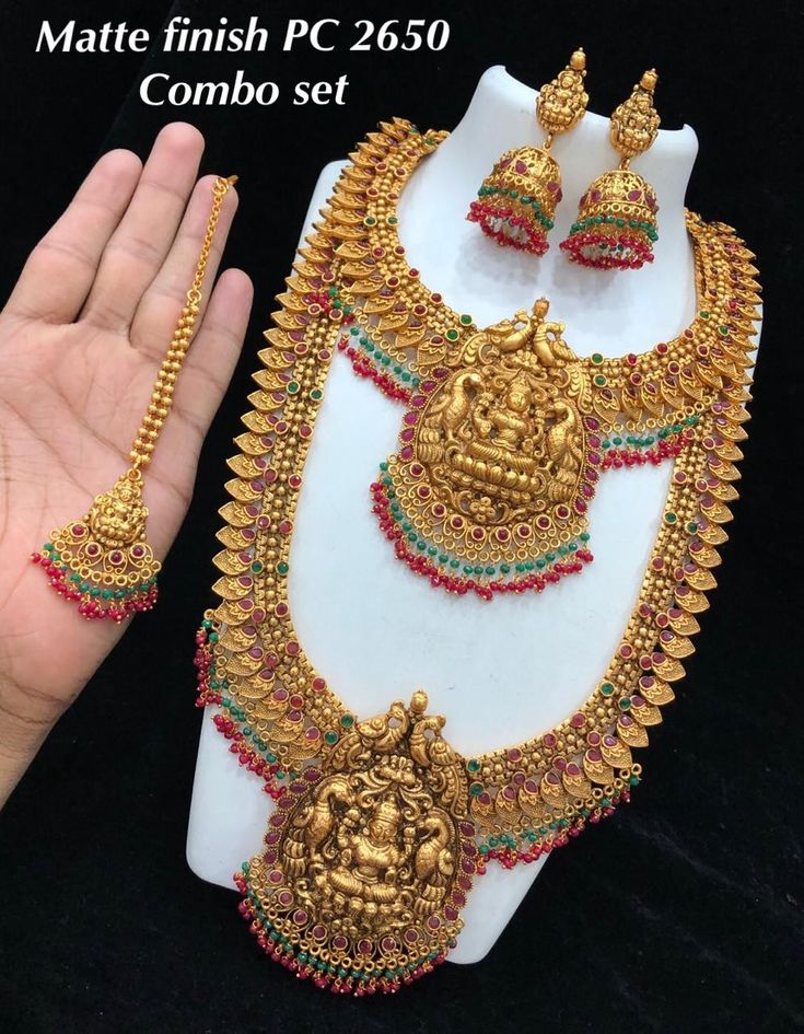 Alankar Gold Finished SP Designed Jewellery Set